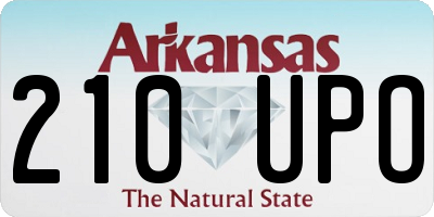 AR license plate 210UPO