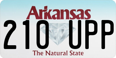 AR license plate 210UPP