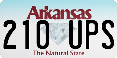 AR license plate 210UPS