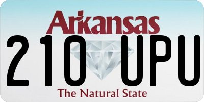 AR license plate 210UPU