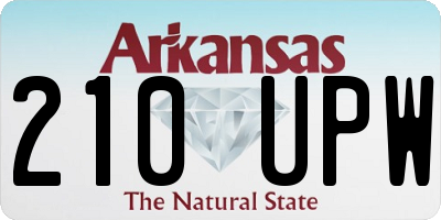 AR license plate 210UPW
