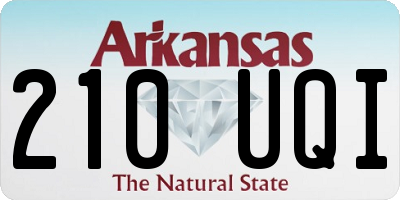AR license plate 210UQI