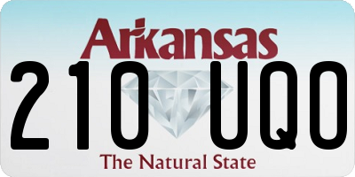 AR license plate 210UQO