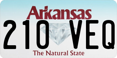 AR license plate 210VEQ