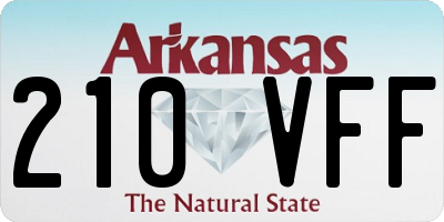 AR license plate 210VFF