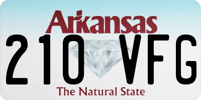AR license plate 210VFG