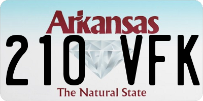 AR license plate 210VFK