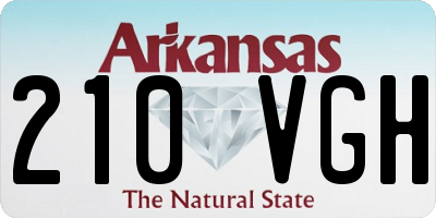 AR license plate 210VGH