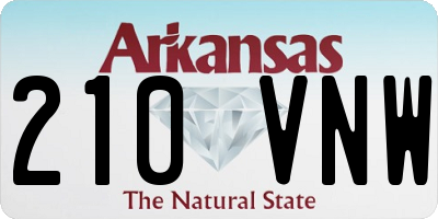 AR license plate 210VNW