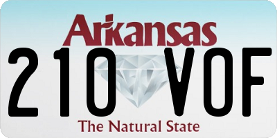 AR license plate 210VOF