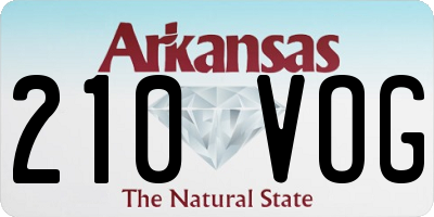 AR license plate 210VOG