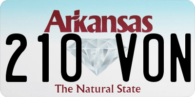AR license plate 210VON