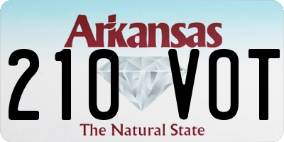 AR license plate 210VOT