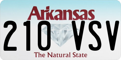 AR license plate 210VSV