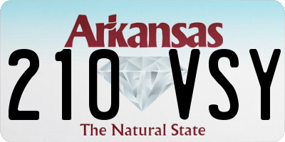 AR license plate 210VSY