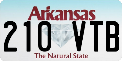 AR license plate 210VTB