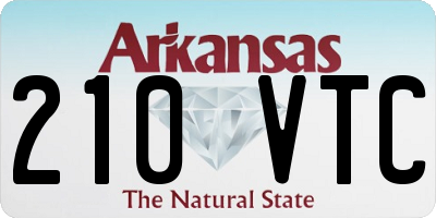 AR license plate 210VTC