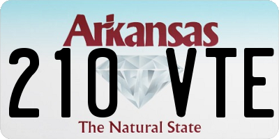 AR license plate 210VTE