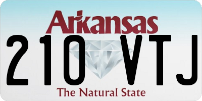 AR license plate 210VTJ