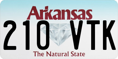 AR license plate 210VTK