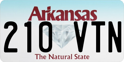 AR license plate 210VTN