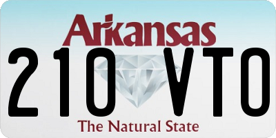 AR license plate 210VTO