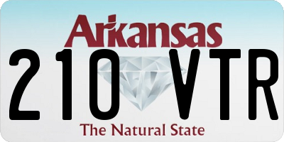 AR license plate 210VTR