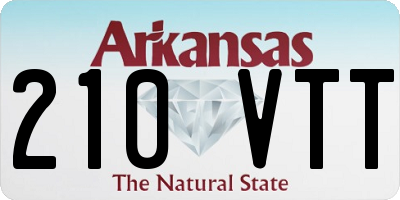 AR license plate 210VTT