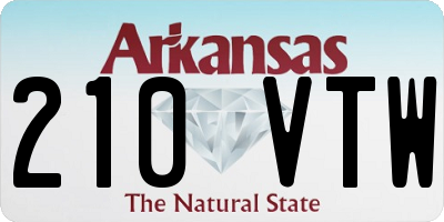 AR license plate 210VTW