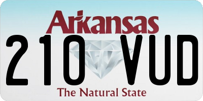 AR license plate 210VUD