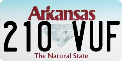 AR license plate 210VUF