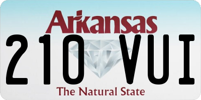 AR license plate 210VUI