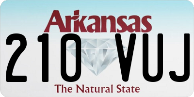 AR license plate 210VUJ