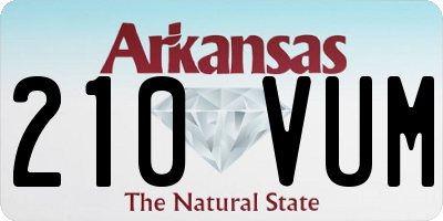 AR license plate 210VUM