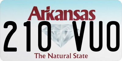 AR license plate 210VUO