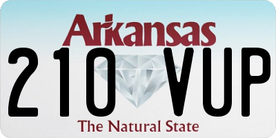 AR license plate 210VUP