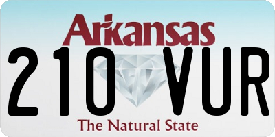 AR license plate 210VUR