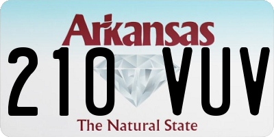 AR license plate 210VUV