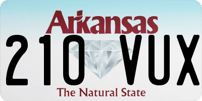 AR license plate 210VUX