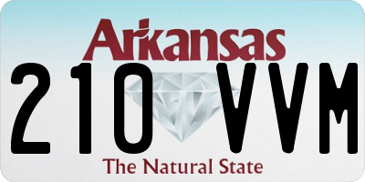 AR license plate 210VVM