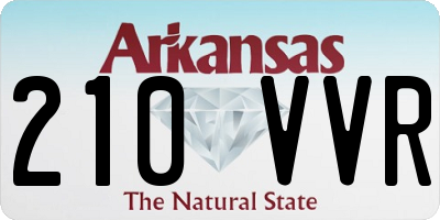 AR license plate 210VVR