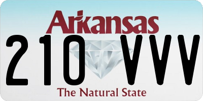 AR license plate 210VVV