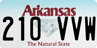 AR license plate 210VVW