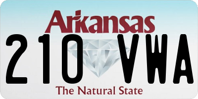 AR license plate 210VWA