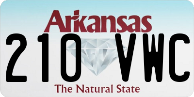 AR license plate 210VWC