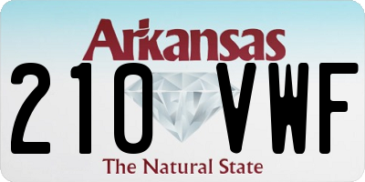AR license plate 210VWF