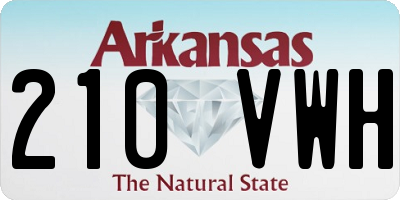 AR license plate 210VWH