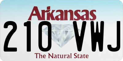 AR license plate 210VWJ