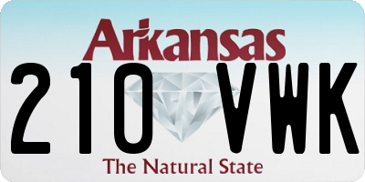 AR license plate 210VWK