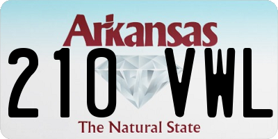 AR license plate 210VWL